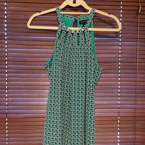 Green Geometric Patterned Tank